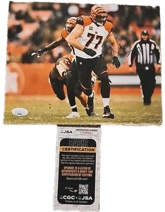 FOTO 8X10 FIRMADA POR ANDREW WHITWORTH CINCINNATI BENGALS AUTENTICADA JSA #CF99861 - Imagen 1 de 3