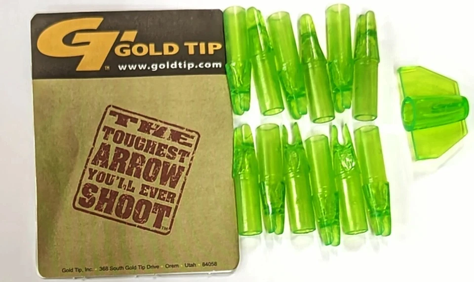 Gold Tip Nocks     Flo Green     Model # 24462     12ct - Image 1 of 1