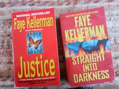 2 Faye Kellerman Paperbacks- Justice and Straight Into Darkness Foto 1 de 4
