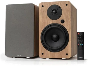 B-WARE Vulkkano A6 HDMI ARC Aktivlautsprecher Braun 120 Watt Fernbedienung - Bild 1 von 4