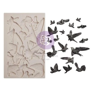 Prima Finnabair Molde Silicona 5" x 8" - Pájaros Flocados - Imagen 1 de 4