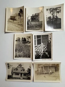 1920’s 1930’s Antique Photos House Home Barn Structure Vintage 7 Photo Lot - Picture 1 of 9