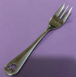 Disney Silver Stainless MICKEY MOUSE Cutout Pierced - Individual SALAD FORK(s) - Picture 1 of 2
