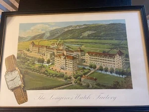 Reloj LONGINES Estampado Enmarcado de Fábrica - Impreso en Suiza Años 80 Excelente - Imagen 1 de 7