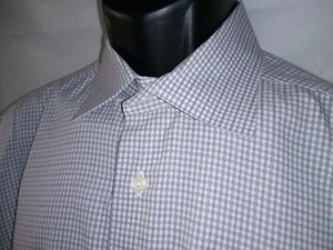 David Donahue 16.5 34/35 plaid long sleeve cotton shirt - Picture 1 of 10