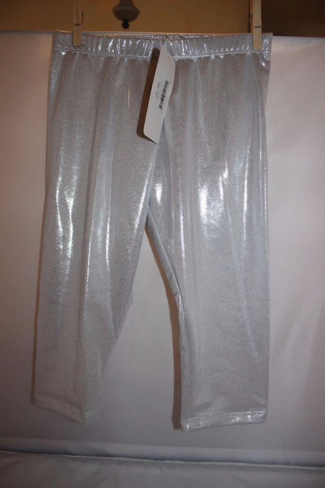 NEW GIA-MIA Kids Girls Leggings Metalic Shinny Disco Fashion Dance Leggings Sz L - Image 1 of 4