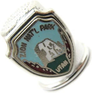Thimble Zion National Park Utah metal tono plata vintage - Imagen 1 de 11