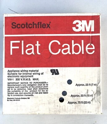 100 ft 3M Flat Cable Roll 26 AWG 3365 Scotchflex - Image 1 of 4