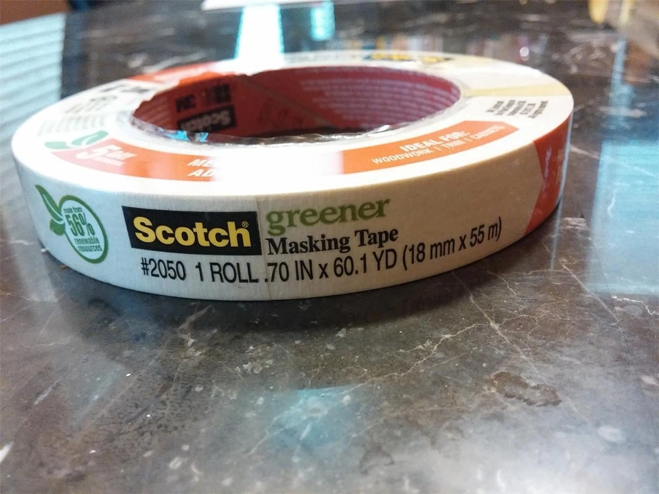 KAMPEL 3M Scotch Masking Tape for Performance Painting .70 in x 60.1 yd (18mm x 55m)
