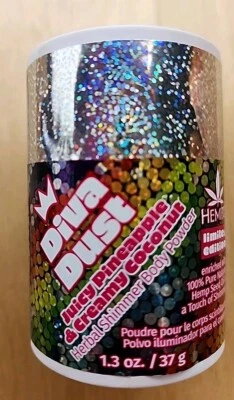 Hempz Diva Dust Juicy Pineapple & Creamy Coconut Herbal Shimmer Body Powder  - Image 1 of 4