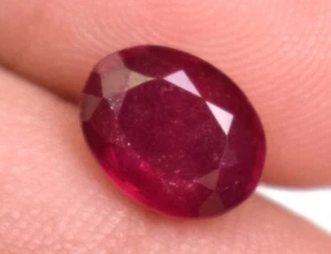 Piedra preciosa suelta de corte ovalado de corte ovalado natural de Mozambique rubí rojo gema - Imagen 1 de 5