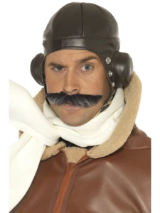 Sombrero de piloto de la década de 1940 Biggles para hombre disfraz accesorio - Imagen 1 de 1