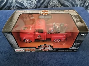 Harley Davidson 1948 Ford F-1 Pick Up with 1936 El Knucklehead Die-Cast - Picture 1 of 5