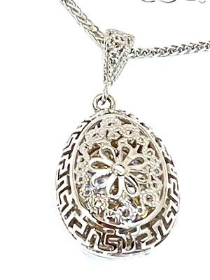 Colgante Huevo Fabergé 2ct ORO MACIZO 18K Joyería Huevo Fabergé Diamante Esposa Cumpleaños Foto 1 de 4