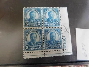 US SCOTT# 637, PLATE BLOCK OF 4, MNH - Picture 1 of 1