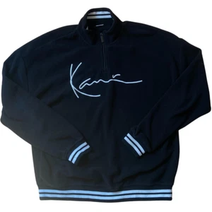 Karl Kani Pullover Schwarz mit kragen Sipper Unisex XL Top ✅ - Bild 1 von 3
