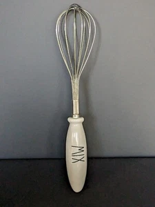 RAE DUNN Ceramic & Stainless Steel Whisk Utensil "MIX" - Picture 1 of 4