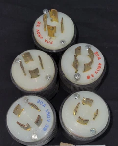 Nema L16-20P, 20Amp, 480V 3-phasig, 3P, 4W, Verriegelungsstecker, Erdung, Industrie - Bild 1 von 1