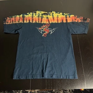 Vintage 90s NO BOUNDARIES Boys Size L 14-16 Tie-Dye Dragon T-Shirt 1990s - Picture 1 of 4