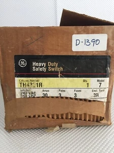 GENERAL ELETRIC TH4321R 30 AMP 240 VOLT 3 POLE FUSIBLE DISCONNECT...D-1370 - Bild 1 von 4