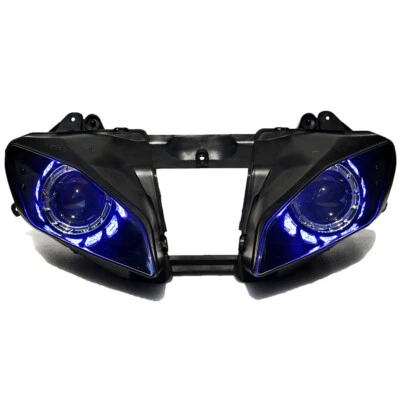 Conjunto de faróis Blue Angel Halo Eyes para Yamaha YZF R6 2008-2016 LED 6000K - Imagem 1 de 4