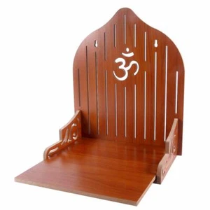 Wall Hanging Wooden Puja Temple for Home, Shop & Office (Brown) US - Picture 1 of 5