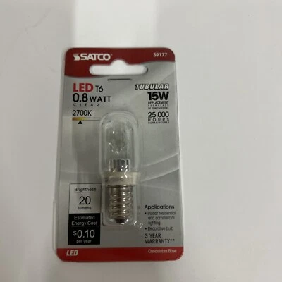 Satco S9177 0.8W T6/CL/LED/120V/CD - Image 1 of 3