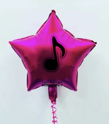 Lámina de música estrella globo rosa nacarado desinflado decoración de fiesta Foto 1 de 2