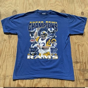 Vintage St. Louis Rams T-Shirt Mens XL 2000 Super Bowl Champs Football NFL LA - Picture 1 of 8