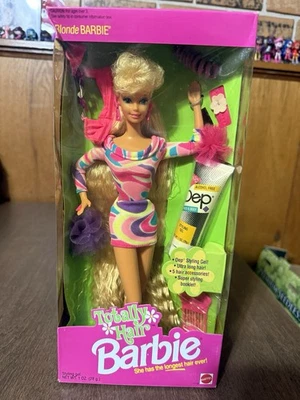 READ Mattel Barbie Totally Hair Blonde Hair #1112 1991 new Worn Box - Image 1 of 4