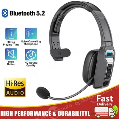 🔥2025 Wireless Trucker Bluetooth Headset With Noise Cancelling Mic For Phone PC - Image 1 of 4
