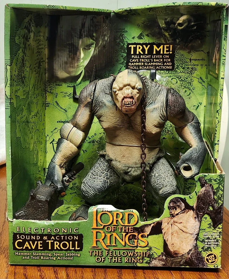 El Señor de los Anillos Sonido Electrónico/Acción Cave Troll - 2001 Nuevo en Caja Foto 1 de 1