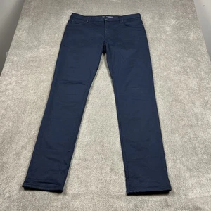 Pantalones chinos Banana Republic Traveler para hombre 32x32 ajustados azul marino 5 bolsillos elásticos - Imagen 1 de 8
