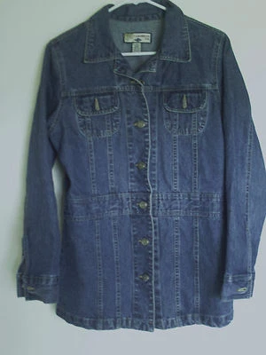 Caribbean Joe Mujer Chaqueta Vaquera Denim Sólida Talla Pequeña  Foto 1 de 3