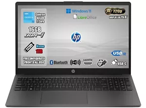 Notebook Hp G9 Intel N4500 16GB RAM 1TB SSD 15.6 HD W11 Pro Pronto all'uso - Foto 1 di 6