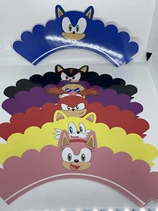 Sonic Cupcake Toppers and Wrappers Set For 48 Cupcakes Sonic, Tales, Shadow, Amy - Picture 1 of 4