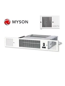 Calentador de zócalo de calefacción central Myson KICKSPACE® KS600 HYDRONIC BLANCO NUEVO Y SELLADO - Imagen 1 de 12