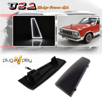 Luz LED delantera ahumada L&R blanca para Chevrolet El Camino Malibu 1980 1981 Foto 1 de 4