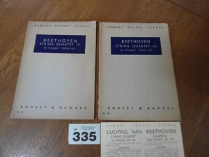 BEETHOVEN String Quartet 13 in B Major & 14 in C minor / Hawkes Pocket Score - Picture 1 of 23