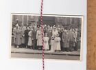 Vintage Photograph Wedding Bride & Groom  Group Photo Family Friends 