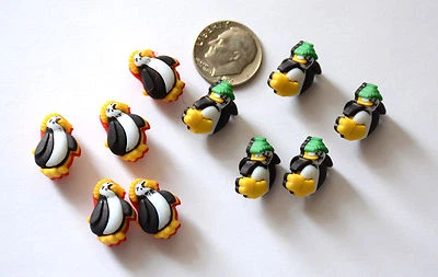 Little Penguins / Buttons Galore Christmas Buttons / Holiday Small Penguins - Image 1 of 2