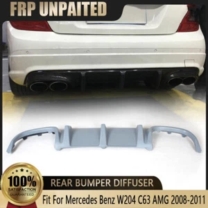 Labio difusor de parachoques trasero de coche para Mercedes Benz W204 C63 2008-11 FRP de fábrica - Imagen 1 de 12