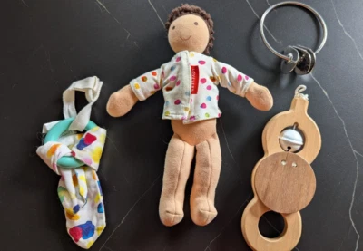 LOVEVERY Lot of 4 Soft Doll Teether Rattle BABY TOYS (346) - Image 1 of 4