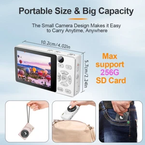 A61 Camera Selfie Mode 2.8" TFT LCD 4K Video Recording 2000mAh Video Recorder - Picture 1 of 10