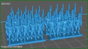 Cazadores de la vieja guardia francesa - 4 tiras de minis - miniaturas épicas de 15 mm - Imagen 1 de 2