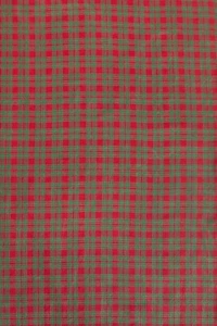 Vintage Red & Green Plaid Woven Cotton Christmas/Holiday Fabric~44" x 1 7/8 YRDS - Picture 1 of 4