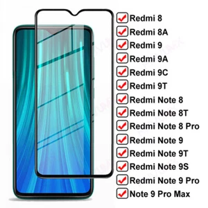 Full Tempered Glass For Xiaomi Redmi Note 10T 9A 9C 9T 11 Lite Poco X3 F3 11X M3 - Picture 1 of 12