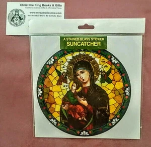 OUR LADY OF PERPETUAL HELP NON-ADHESIVE STATIC CLING SUNCATCHER FOR CAR & WINDOW - Picture 1 of 1