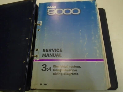 1989 1990 1991 1992 1993 Saab 9000 Eléctrico Cableado Diagrama Servicio Manual - Imagen 1 de 4