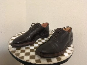 BLACK HARRIS ITALY DISTRESSED LACE UP OXFORD POWER SHOES 11 M - Picture 1 of 9